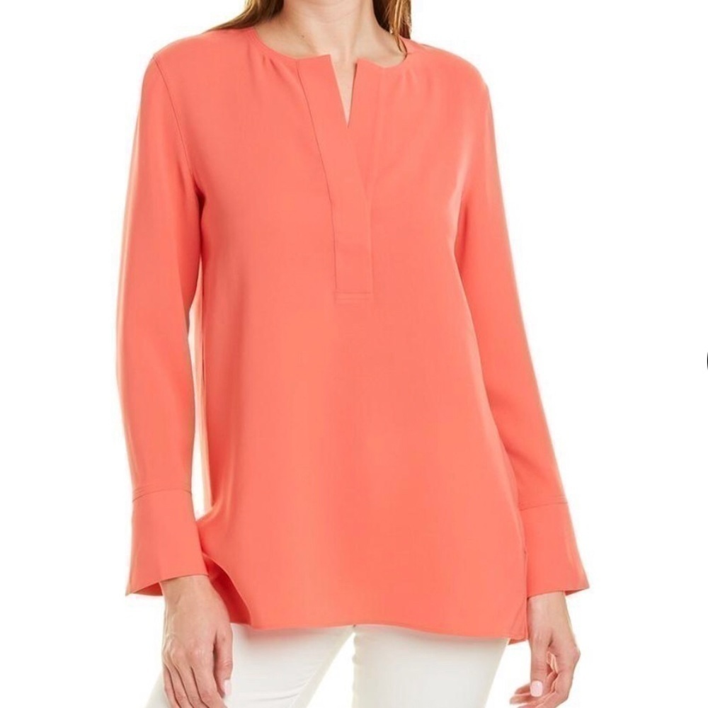 𝅺LAFAYETTE 148 New York Ultra Pink Hayley Blouse Size Small